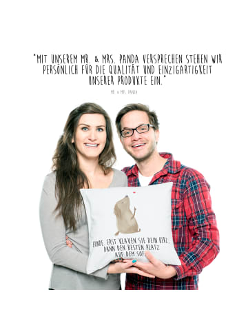 Mr. & Mrs. Panda zier kissen Hund Liebe mit Spruch in Weiß