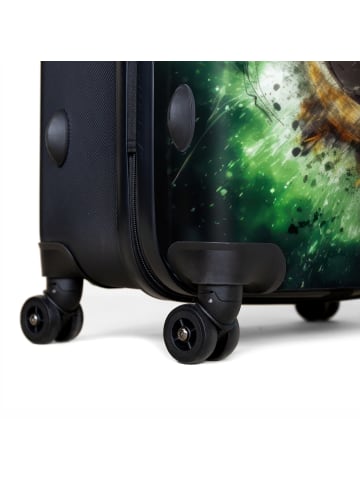 NoBoringSuitCases Suitcase, Koffer, Reisekoffer Fußball orange grün