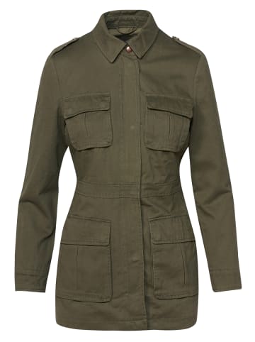 KOROSHI KURZER BAUMWOLLPARKA in khaki