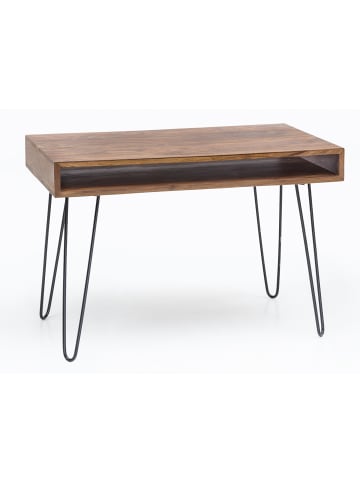 FineBuy Schreibtisch in Braun / Sheesham / 60x110x76