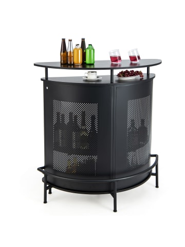 COSTWAY Bartisch Küche 110,5 x 48 x 112,5 cm in Schwarz