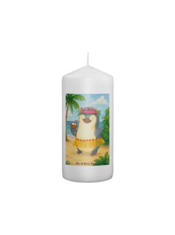 Mr. & Mrs. Panda Kerze Pinguin Kokosnuss Design ohne Spruch in Weiß