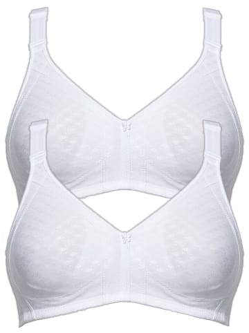 SUSA 2er Pack BH ohne Bügel Topsy Plus in Weiss Weiss
