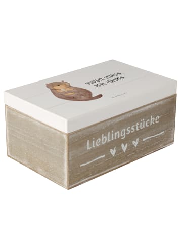 Mr. & Mrs. Panda Box mit Deckel Otter Muschel mit Spruch in Weiß