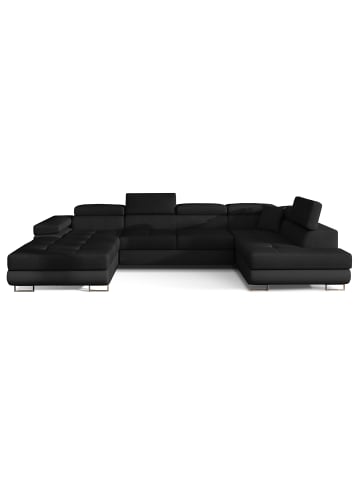 MF Design Rodri Recamiere Rechts in Schwarz -  (L) 202 x (B) 345 x (H) 90 cm