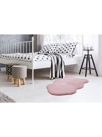 Kayoom Hochflor Teppich Rabbit in rosa - rechteckig