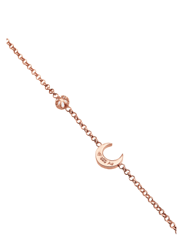 Elli Armband 925 Sterling Silber Astro, Halbmond in Rosegold