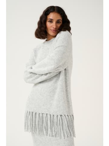 Kaffe Strickpullover KAfrancis in Light Grey Melange