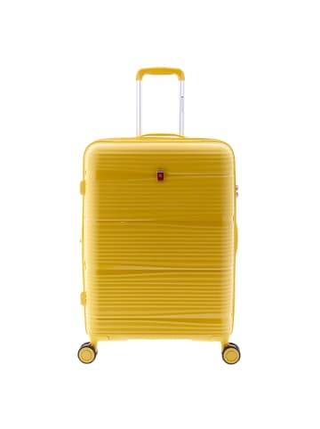 Gladiator 0800 4 Rollen Trolley 65 cm mit Dehnfalte in yellow