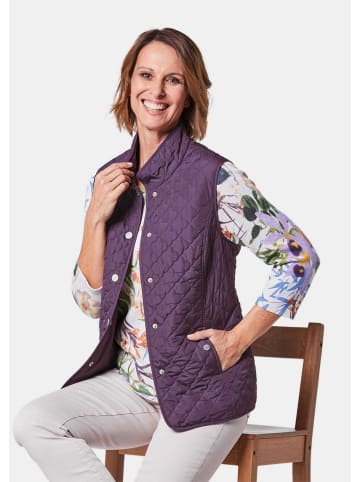 GOLDNER Sportive Steppweste in dunkle pflaume