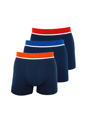 Schiesser Schiesser Boxershorts 3 Pack Unterhosen Shorts in dunkelblau