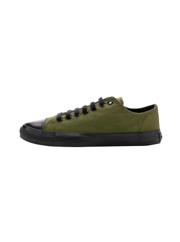 ethletic Canvas Sneaker Black Cap Lo Cut in camping green jet black