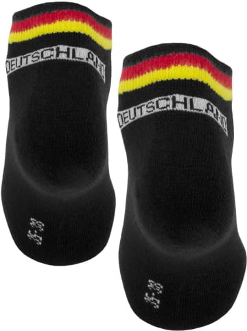 normani 8 Paar Deutschland-Sneakersocken in Schwarz