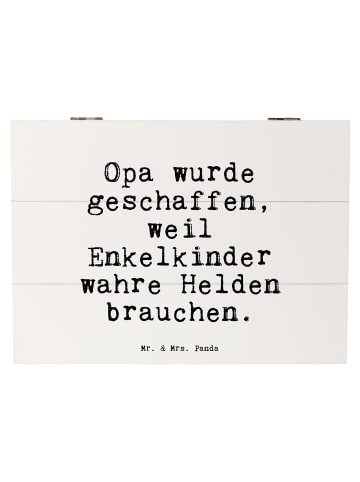 Mr. & Mrs. Panda Kiste Opa wurde geschaffen, weil... mit Spruch in Weiß