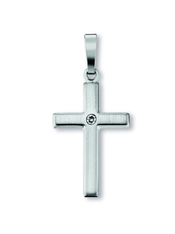 ONE ELEMENT  Zirkonia Kreuz Anhänger aus 925 Silber in silber