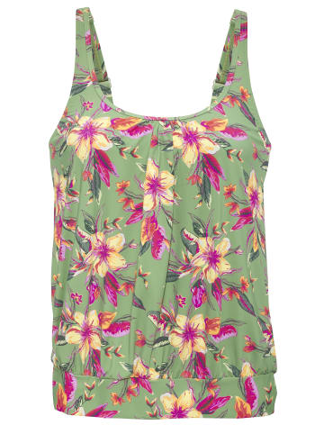 LASCANA Tankini-Top in salbei-pink bedruckt