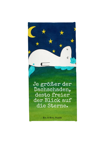 Mr. & Mrs. Panda Badehandtuch Einhorn Sternenhimmel Design mit S... in Weiß