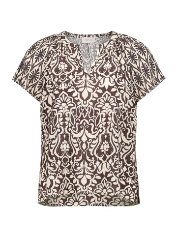 CARTOON Blusenshirt mit Rüschen in Patch Brown/Cream