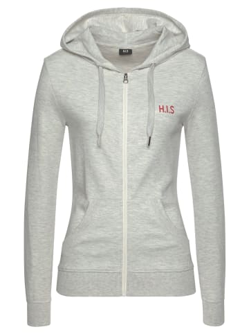 H.I.S Kapuzensweatjacke in grau-meliert