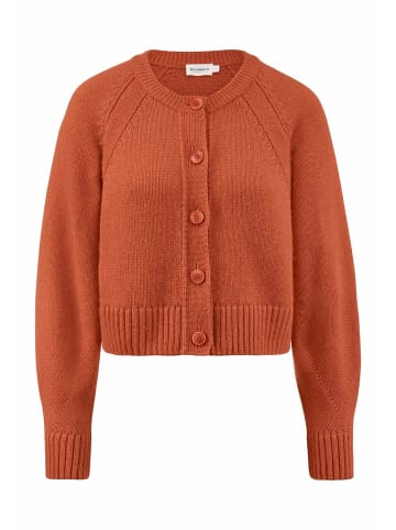 Hessnatur Strick Jacke Relaxed Cropped in rotorange