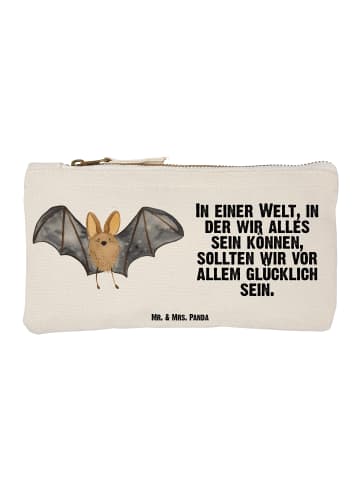 Mr. & Mrs. Panda Federtasche Fledermaus Flügel mit Spruch in Weiß