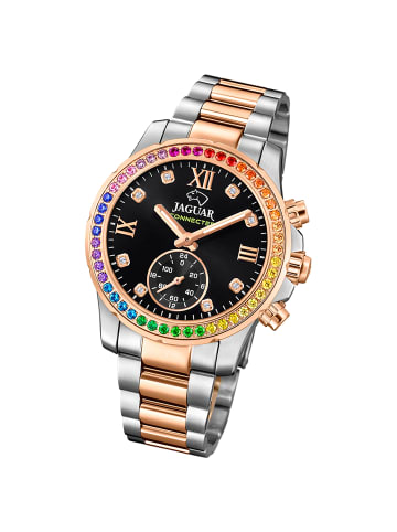 Jaguar Multifunktion-Armbanduhr Jaguar Connected silber, rosegold mittel (ca. 36,5mm)