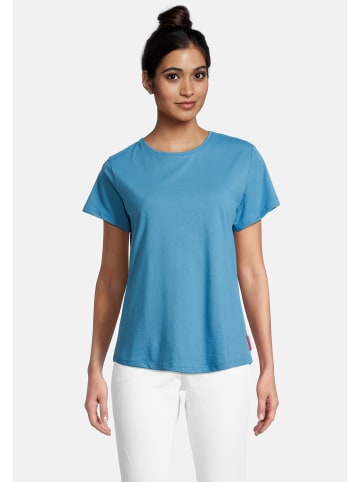Salzhaut Rundhals T-Shirt für Damen in blau