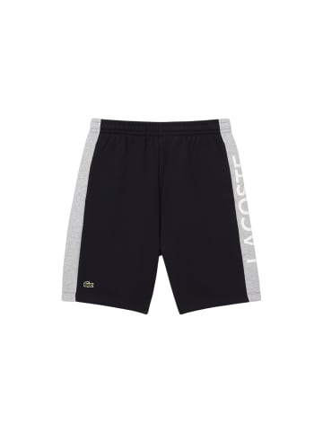 Lacoste Shorts aus Baumwollfleece in dunkelblau