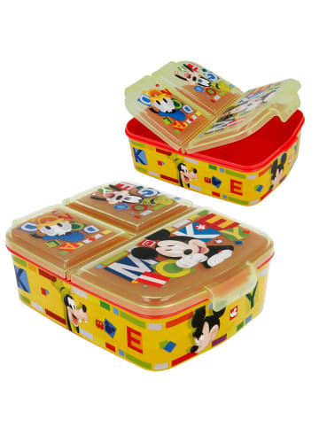 Disney Mickey Mouse Brotdose Mickey Mouse Maus | 3 Fächer | Lunch to Go | Vesper Dose