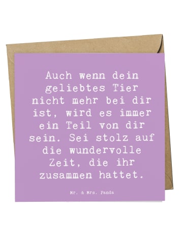 Mr. & Mrs. Panda Glückwunschkarte Spruch Trauerbewältigung nach ... in Lavendeltraum