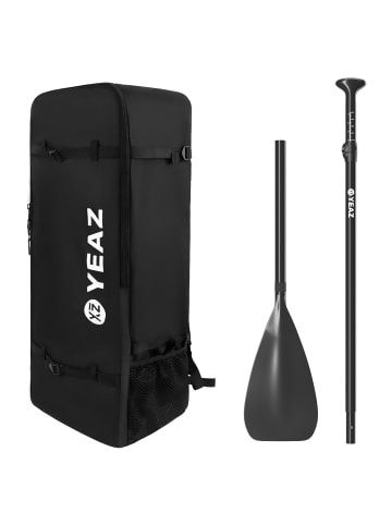 YEAZ KIT CARBON rucksack & carbon-paddel in schwarz