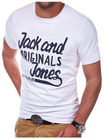 T-Shirt - JJJORCOCOSTEE mit Print O-Neck in Weiß