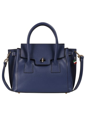 Florence Florence Handtasche Leder jeansblau ca. 30cm