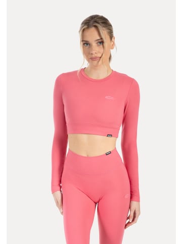 SMILODOX Crop Longsleeve Thalina in Pink