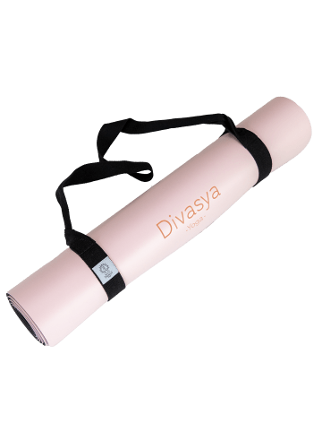 Divasya Yogamatte Professional Grip in Pastell-Pink - 185 x 68 x 0,45cm