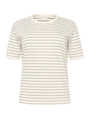 KAFFE curve T-shirt KCWinni Loose fit in Ant. White/Steeple Gray Stripe
