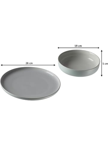 Ritzenhoff & Breker 16-tlg. Tafelservice Jasper in Mint-Taupe – in mint-taupe