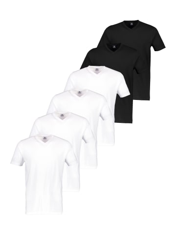 Lerros T-Shirt Basic in Weiß / schwarz