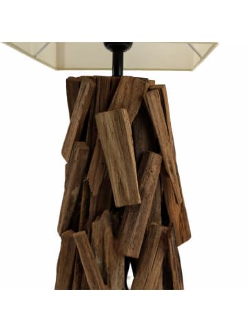 Licht-Erlebnisse Tischlampe (B)20 x (L)20 x (H)53 cm in Beige