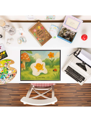 Mr. & Mrs. Panda Schreibtisch Matte Spiegelei Ei Design ohne Spruch in Weiß