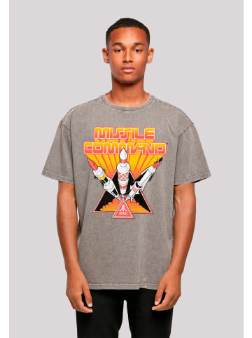 F4NT4STIC Oversize T-Shirt Arcade Triple Shot Atari Retro Gaming in Asphalt