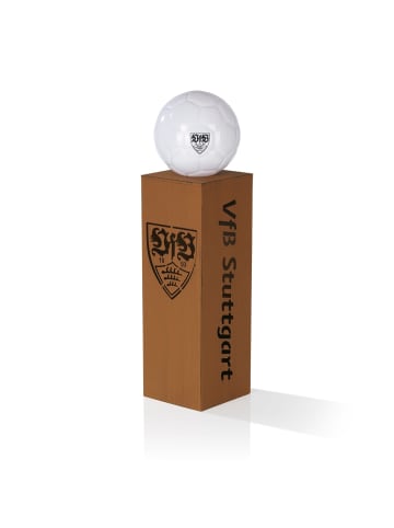 VfB Stuttgart LED-Dekosäule Rost-Optik 84cm 3V braun mit Leuchtkugel Braun
