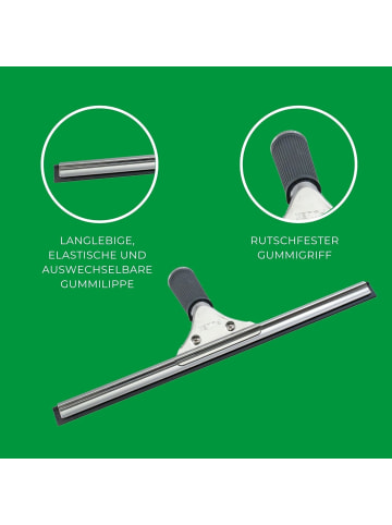 Novaliv Novaliv Fensterabzieher Profi 45 cm Fensterreiniger Edelstahl mit ausw in Silber