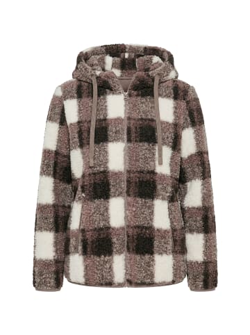 Ulla Popken Sweatjacke in dunkles taupe