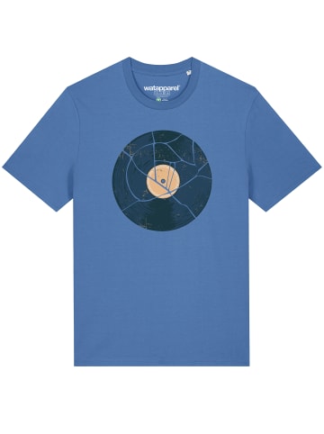 wat? Apparel T-Shirt Broken Vinyl in Bright Blue