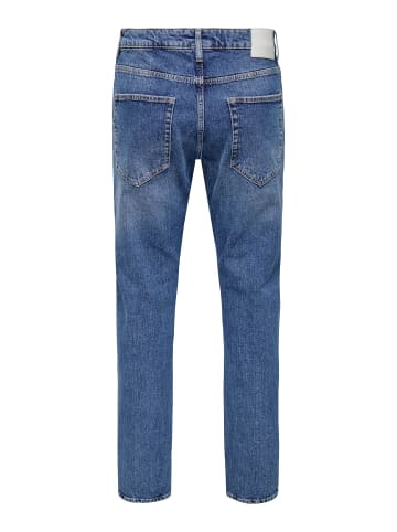 ONLY & SONS Relaxed Fit Jeans in Medium Blue Denim