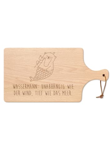 Mr. & Mrs. Panda Schneidebrett Wassermann Astrologie mit Spruch in Transparent