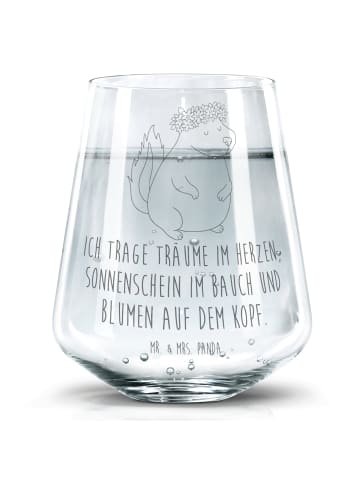 Mr. & Mrs. Panda Glas Stinktier  mit Spruch in Transparent