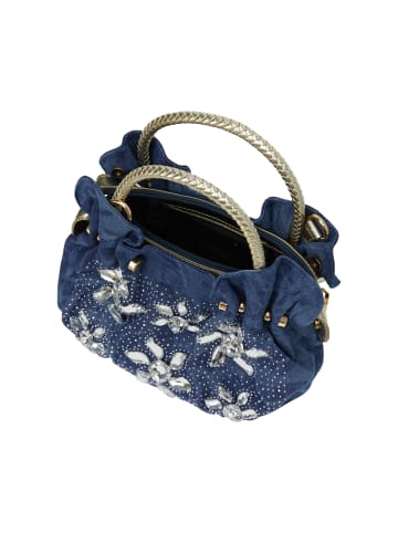 faina Women Handbag in Denim Gold