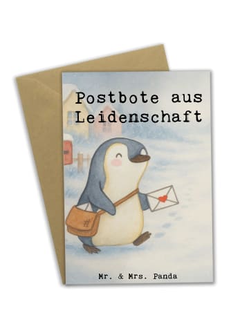 Mr. & Mrs. Panda valentinstagskarte Postbote Leidenschaft Design... in Weiß
